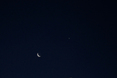 Konjunkcija Lune, Venere in Jupitra